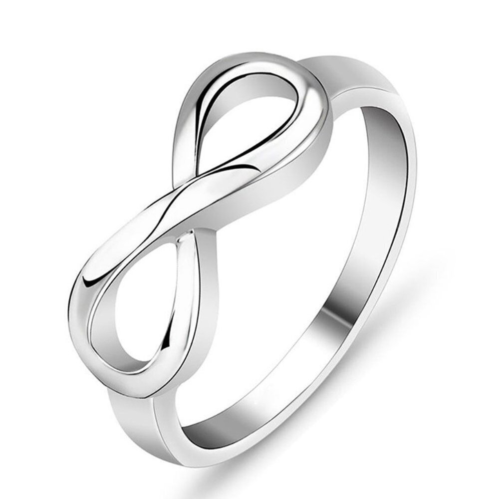 ✨ 8 Shape Cross Hollow Weave Trendy Silver Rings for Women, EVGG1168